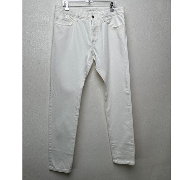 Moncler Men's Slim Fit Ivory White Jeans 5-Pocket Denim Sz36 - Picture 3 of 16